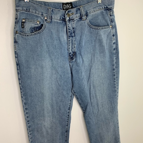 Dolce & Gabbana Blue Cotton Relaxed Fit Jeans